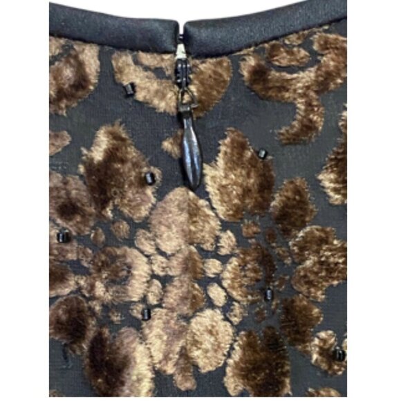 BADGLEY MISHKA STUDIO FAUX VELVET MAXI JACKET- 12 - Picture 5 of 7